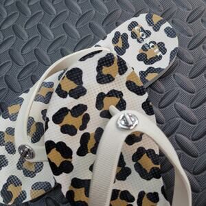 Coach Coach Leopard Print Flip Flops Womens size 5-6 Thong Sandals Animal Print